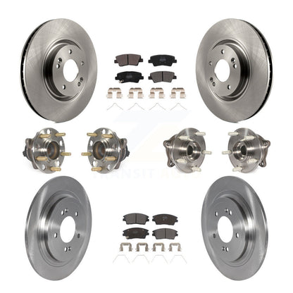 Kit de rotors et plaquettes de frein à disque, roulements de moyeu avant et arrière (10 pièces) pour Kia Sportage