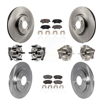 Kit de rotors et plaquettes de frein à disque, roulements de moyeu avant et arrière (10 pièces) pour Kia Sportage