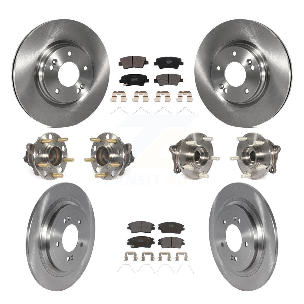 Kit de plaquettes de rotor de frein à disque, roulement de moyeu avant et arrière (10 pièces) pour Kia Sportage Hyunda