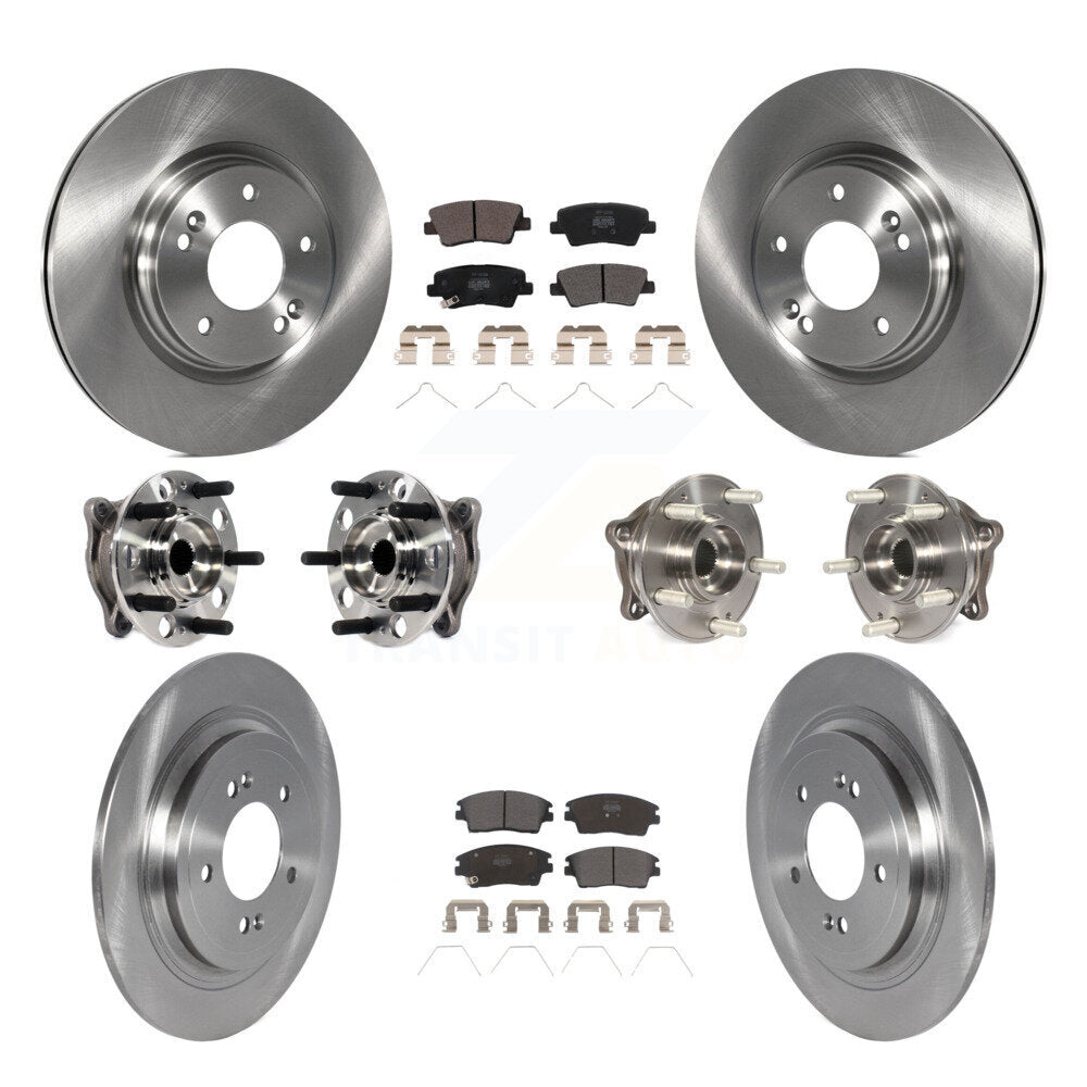 Kit de plaquettes de rotor de frein à disque, roulement de moyeu avant et arrière (10 pièces) pour Kia Sportage Hyunda
