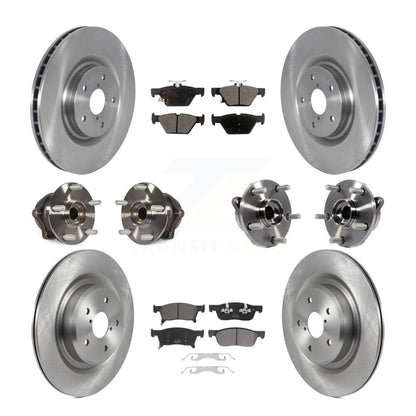 Kit de rotors et plaquettes de frein avec roulement de moyeu avant et arrière (10 pièces) pour Subaru Ascen 2019 – 2022