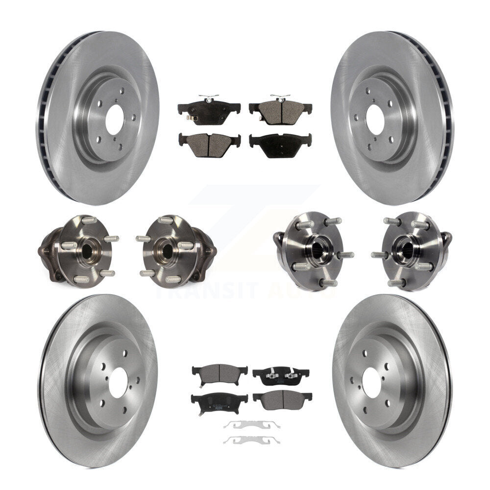 Kit de rotors et plaquettes de frein avec roulement de moyeu avant et arrière (10 pièces) pour Subaru Ascen 2019 – 2022