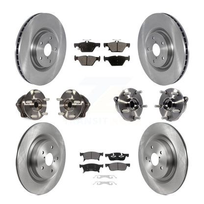 Kit de rotors et plaquettes de frein avec roulement de moyeu avant et arrière (10 pièces) pour Subaru Ascen 2019 – 2022