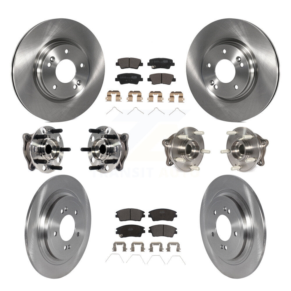 Kit de plaquettes de rotor de frein à disque, roulement de moyeu avant et arrière (10 pièces) pour Kia Sportage Hyunda