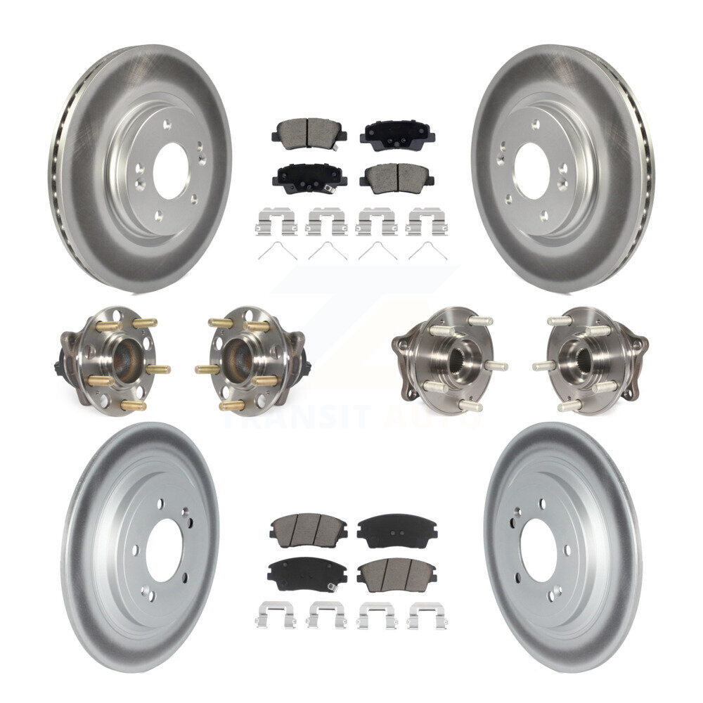 Kit de plaquettes de rotor de frein, roulement de moyeu avant et arrière (10 pièces) pour Kia Sportage Hyunda
