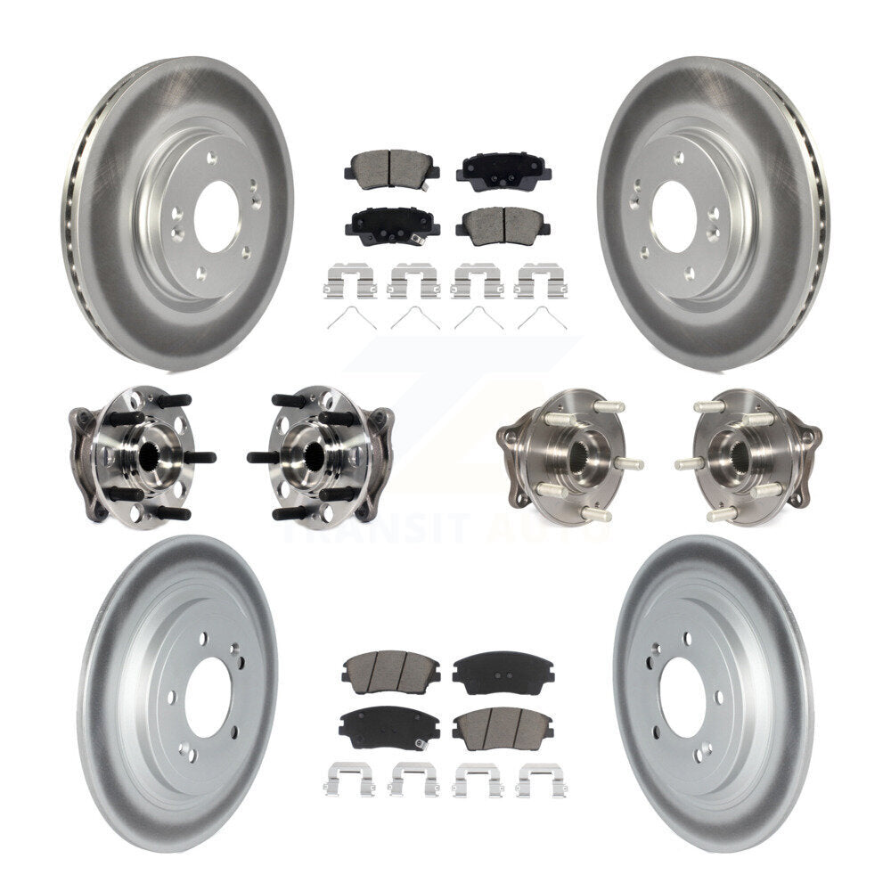 Kit de plaquettes de rotor de frein, roulement de moyeu avant et arrière (10 pièces) pour Kia Sportage Hyunda