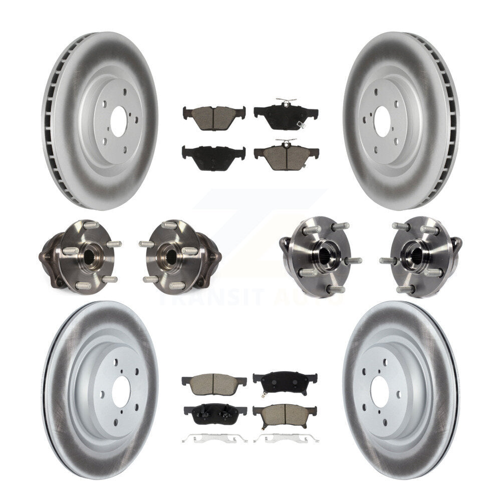 Kit de plaquettes de rotor de frein revêtues de roulement de moyeu avant et arrière (10 pièces) pour Subaru Ascen 19-22