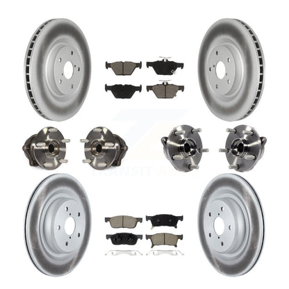 Kit de plaquettes de rotor de frein revêtues de roulement de moyeu avant et arrière (10 pièces) pour Subaru Ascen 19-22