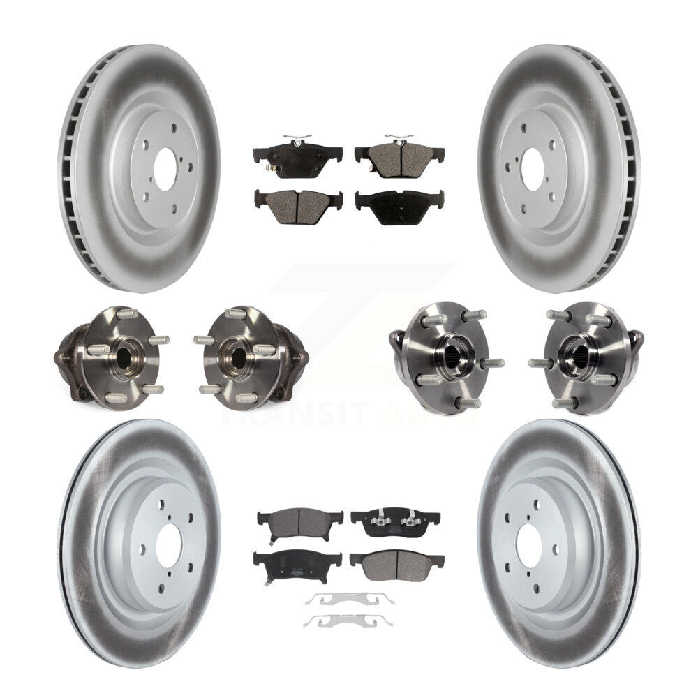 Kit de plaquettes de rotor de frein revêtues de roulement de moyeu avant et arrière (10 pièces) pour Subaru Ascen 19-22