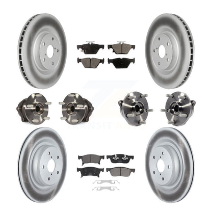 Kit de plaquettes de rotor de frein revêtues de roulement de moyeu avant et arrière (10 pièces) pour Subaru Ascen 19-22