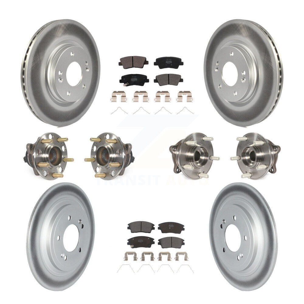 Kit de plaquettes de rotor de frein, roulement de moyeu avant et arrière (10 pièces) pour Kia Sportage Hyunda