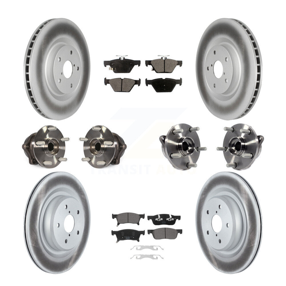 Kit de plaquettes de rotor de frein revêtues de roulement de moyeu avant et arrière (10 pièces) pour Subaru Ascen 19-22