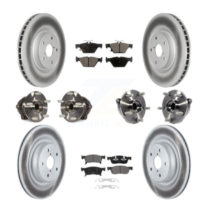 Kit de plaquettes de rotor de frein revêtues de roulement de moyeu avant et arrière (10 pièces) pour Subaru Ascen 19-22