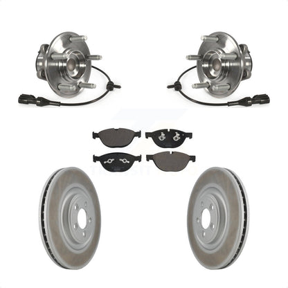 Ensemble de roulement de moyeu avant, Rotor de frein à disque revêtu et Kit de plaquettes pour Jaguar XF X