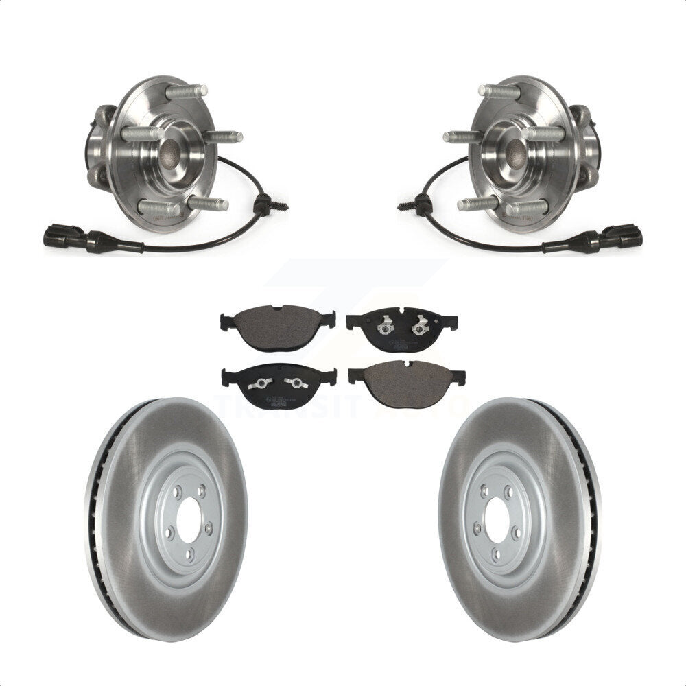 Kit de plaquettes de Rotor de frein enduit de roulement de moyeu avant, pour Jaguar XF XJ XKR XFR XJR XJR57