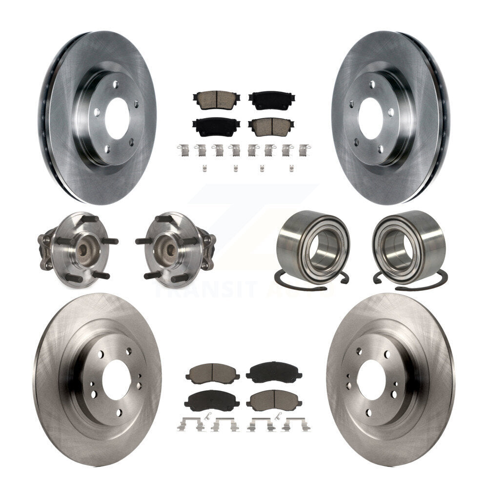 Kit de Rotor et de plaquettes de frein, roulement de moyeu avant et arrière (10 pièces) pour Mitsubishi Outlander FW