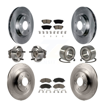Kit de Rotor et de plaquettes de frein, roulement de moyeu avant et arrière (10 pièces) pour Mitsubishi Outlander FW