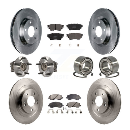 Kit de Rotor et de plaquettes de frein, roulement de moyeu avant et arrière (10 pièces) pour Mitsubishi Outlander FW