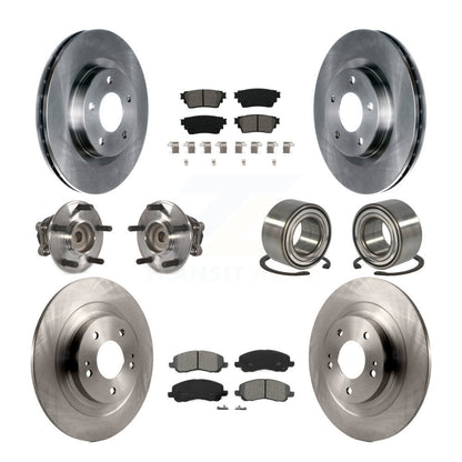 Kit de Rotor et de plaquettes de frein, roulement de moyeu avant et arrière (10 pièces) pour Mitsubishi Outlander FW