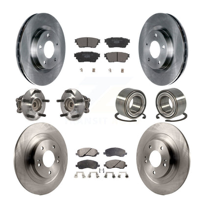 Kit de Rotor et de plaquettes de frein, roulement de moyeu avant et arrière (10 pièces) pour Mitsubishi Outlander FW