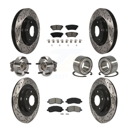 Kit de plaquettes de rotor de frein, roulement de moyeu avant et arrière (10 pièces) pour Mitsubishi Outlande