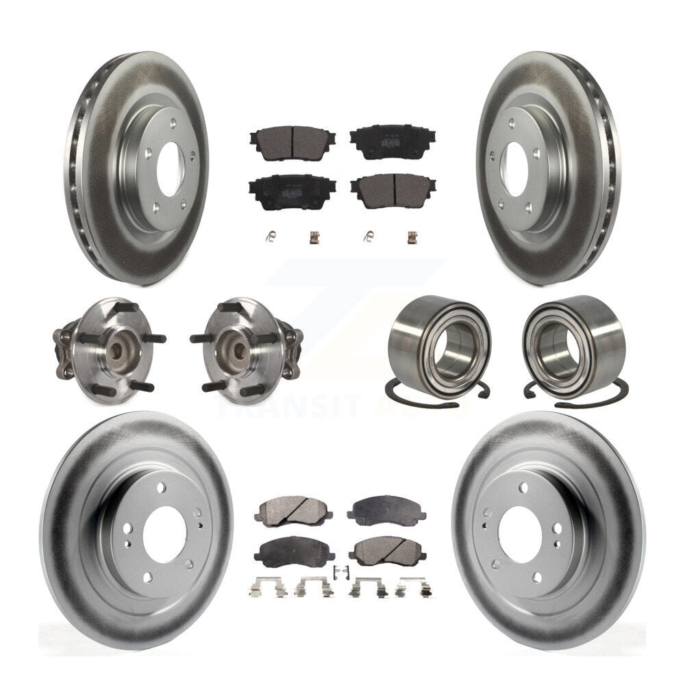 Kit de plaquettes de rotor de frein, roulement de moyeu avant et arrière (10 pièces) pour Mitsubishi Outlande