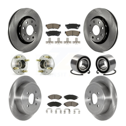 Kit de rotors et plaquettes de frein à disque, roulement de moyeu avant et arrière (10 pièces) pour Chevrolet Spar
