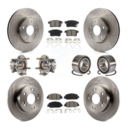 Kit de rotors et plaquettes de frein à disque, roulements de moyeu avant et arrière (10 pièces) pour Honda Accord