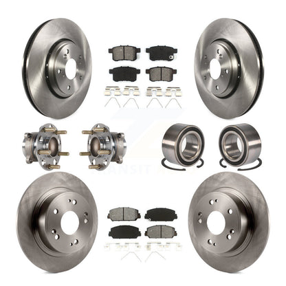 Kit de rotors et plaquettes de frein à disque, roulements de moyeu avant et arrière (10 pièces) pour Honda Accord