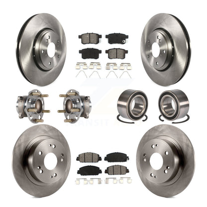 Kit de rotors et plaquettes de frein à disque, roulements de moyeu avant et arrière (10 pièces) pour Honda Accord