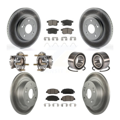 Kit de rotor et de plaquettes de frein à disque revêtus de roulement de moyeu avant et arrière (10 pièces) pour Honda Accor