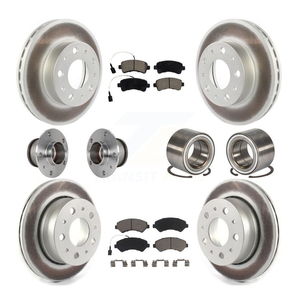 Kit de plaquettes de rotor de frein enduites de roulement de moyeu avant et arrière (10 pièces) pour Ram ProMaster 250