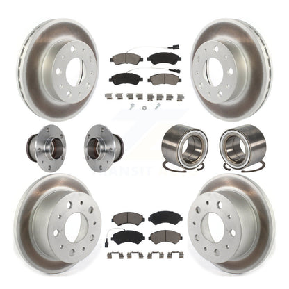 Kit de plaquettes de rotor de frein enduites de roulement de moyeu avant et arrière (10 pièces) pour Ram ProMaster 250
