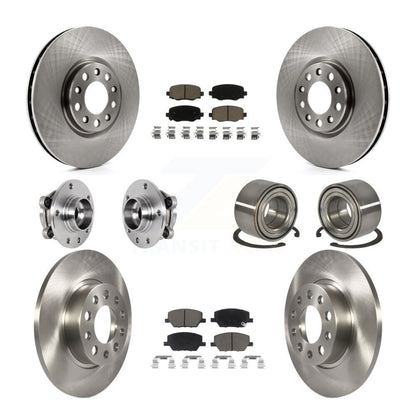 Kit de rotors et plaquettes de frein avec roulement de moyeu avant et arrière (10 pièces) pour Fiat 500X AW 2016 – 2018