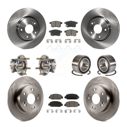 Kit de rotors et plaquettes de frein à disque, roulements de moyeu avant et arrière (10 pièces) pour Honda Accord