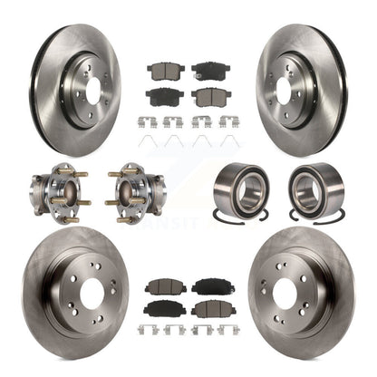 Kit de rotors et plaquettes de frein à disque, roulements de moyeu avant et arrière (10 pièces) pour Honda Accord