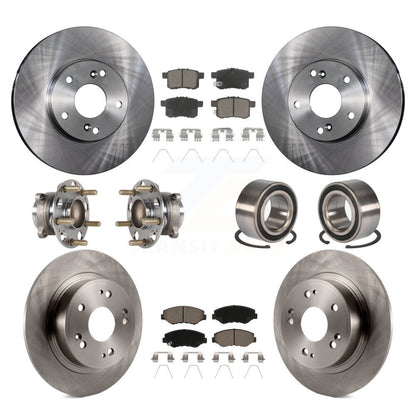 Kit de rotors et plaquettes de frein à disque, roulements de moyeu avant et arrière (10 pièces) pour Honda Accord