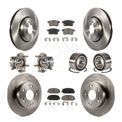 Kit de rotors et plaquettes de frein à disque, roulements de moyeu avant et arrière (10 pièces) pour Honda Accord
