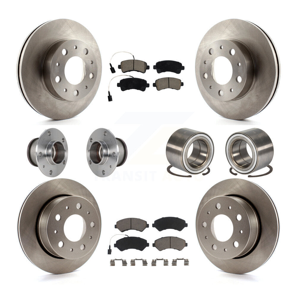 Kit de Rotor et plaquettes de frein, roulement de moyeu avant et arrière (10 pièces) pour Ram ProMaster 2500 350
