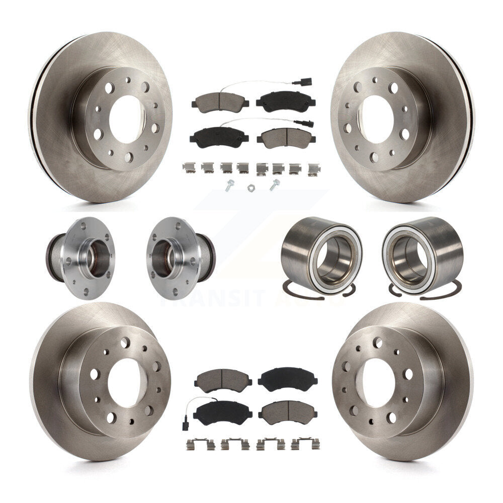 Kit de Rotor et plaquettes de frein, roulement de moyeu avant et arrière (10 pièces) pour Ram ProMaster 2500 350