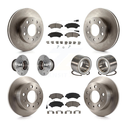 Kit de Rotor et plaquettes de frein, roulement de moyeu avant et arrière (10 pièces) pour Ram ProMaster 2500 350