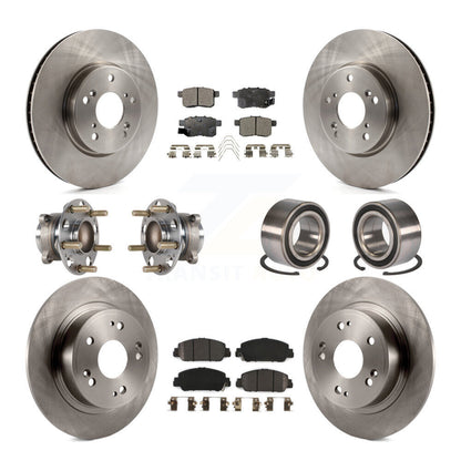 Kit de rotors et plaquettes de frein à disque, roulements de moyeu avant et arrière (10 pièces) pour Honda Accord