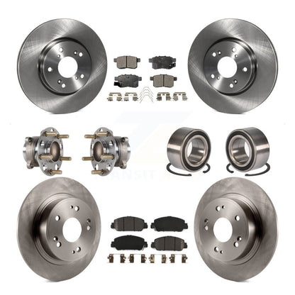 Kit de rotors et plaquettes de frein à disque, roulements de moyeu avant et arrière (10 pièces) pour Honda Accord