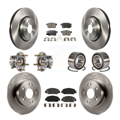 Kit de rotors et plaquettes de frein à disque, roulements de moyeu avant et arrière (10 pièces) pour Honda Accord