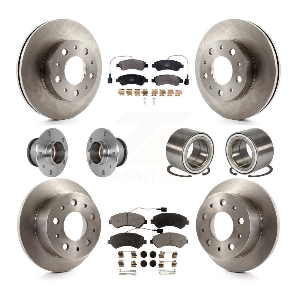Kit de Rotor et plaquettes de frein, roulement de moyeu avant et arrière (10 pièces) pour Ram ProMaster 2500 350