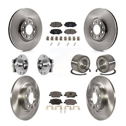 Kit de rotors et plaquettes de frein avec roulement de moyeu avant et arrière (10 pièces) pour Fiat 500X AW 2016 – 2018