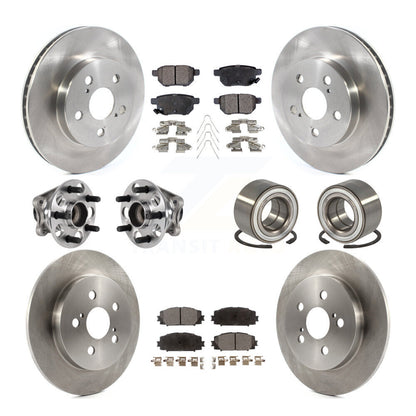 Kit de rotors et plaquettes de frein à disque, roulement de moyeu avant et arrière (10 pièces) pour Toyota Prius Prim