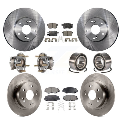 Kit de rotors et plaquettes de frein à disque, roulements de moyeu avant et arrière (10 pièces) pour Honda Accord