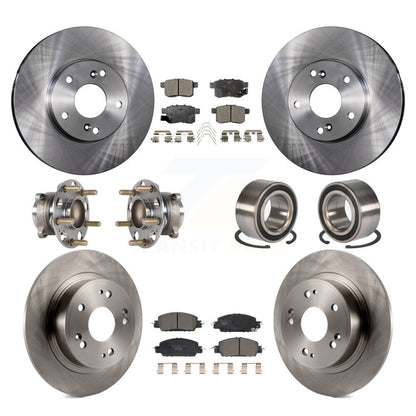 Kit de rotors et plaquettes de frein à disque, roulements de moyeu avant et arrière (10 pièces) pour Honda Accord