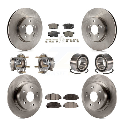 Kit de rotors et plaquettes de frein à disque, roulements de moyeu avant et arrière (10 pièces) pour Honda Accord